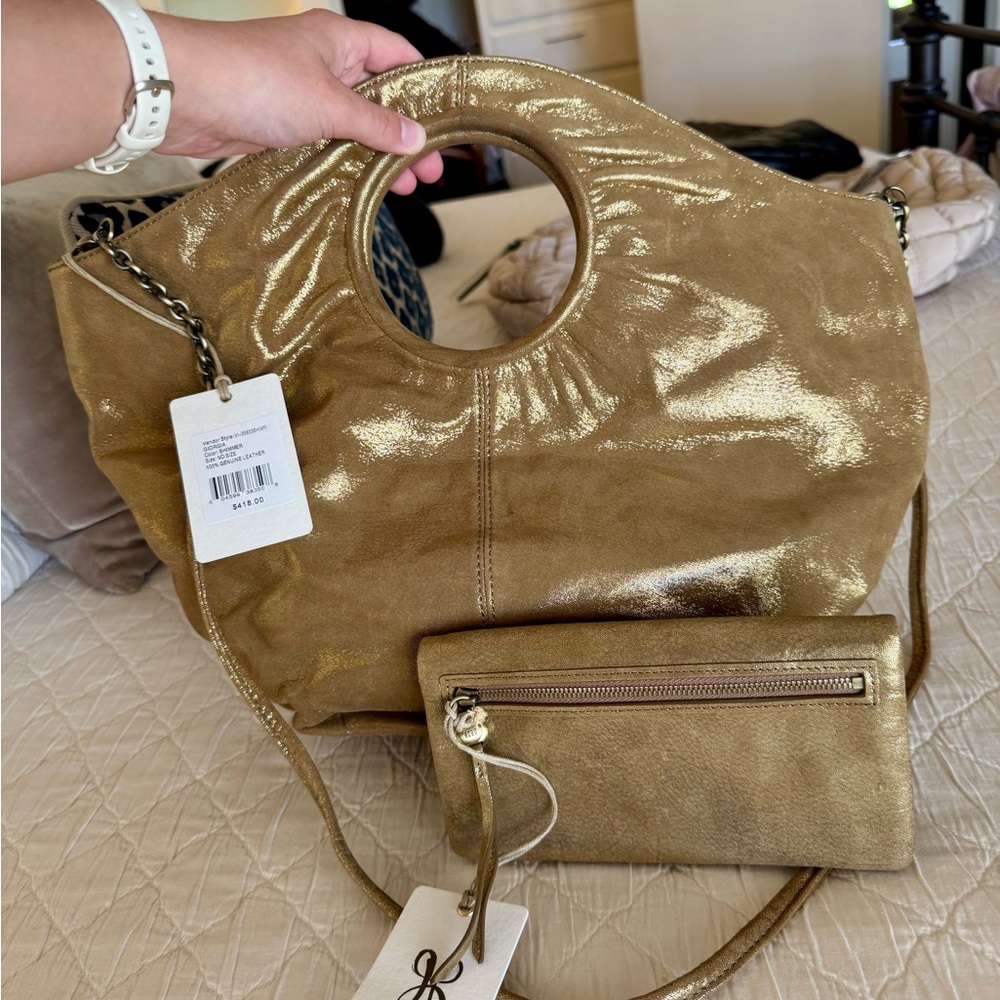 HOBO Gold Metallic Purse Set